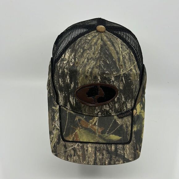 Mossy Oak Camouflage Hat Hunt Woodland Camo Fish Baseball Velcro Backstrap - Picture 5 of 14